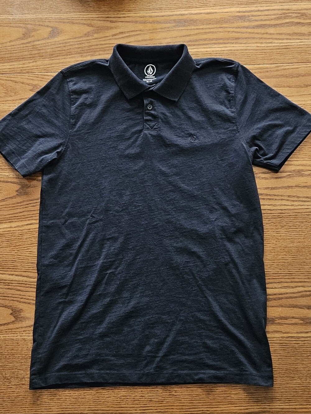 Volcom True To This Black Slinger Polo Shirt - Size M